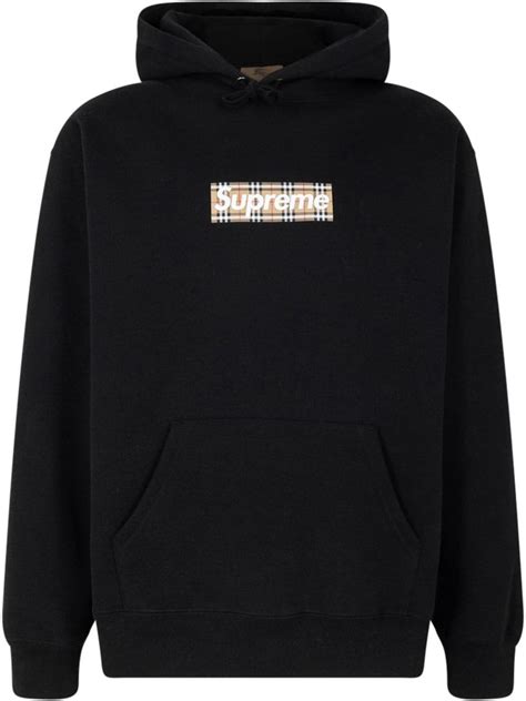 supreme burberry box hoodie